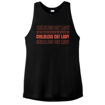 Childless Cat Lady Funny Kitty Cute Thank You Graphic Parody Ladies PosiCharge Tri-Blend Wicking Tank