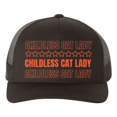 Childless Cat Lady Funny Kitty Cute Thank You Graphic Parody Yupoong Adult 5-Panel Trucker Hat