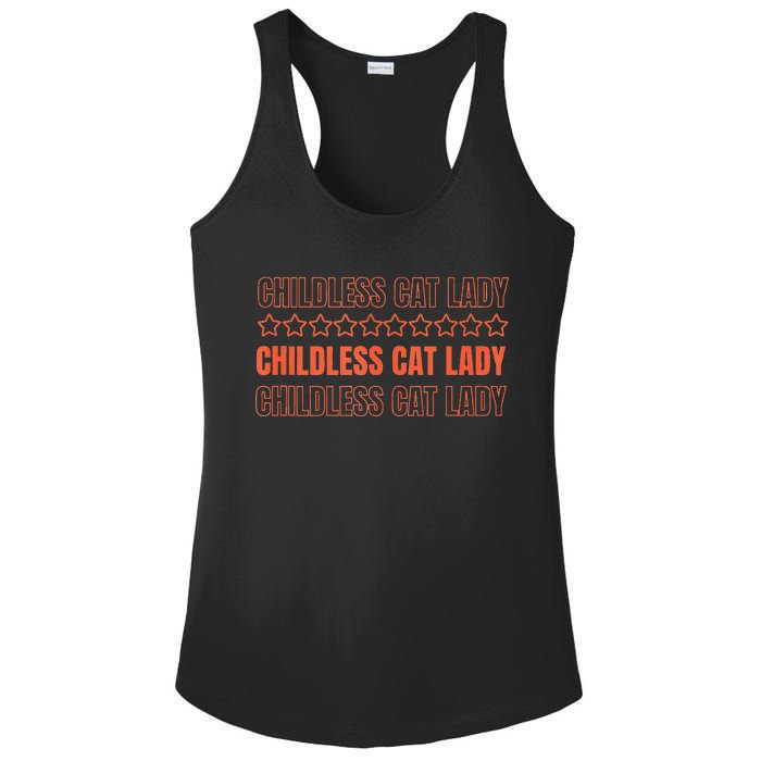 Childless Cat Lady Funny Kitty Cute Thank You Graphic Parody Ladies PosiCharge Competitor Racerback Tank