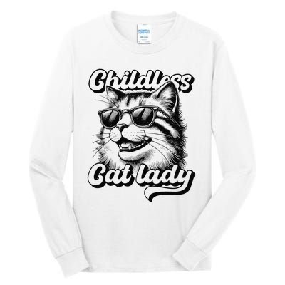 Childless Cat Lady Funny Cat Owner Tall Long Sleeve T-Shirt