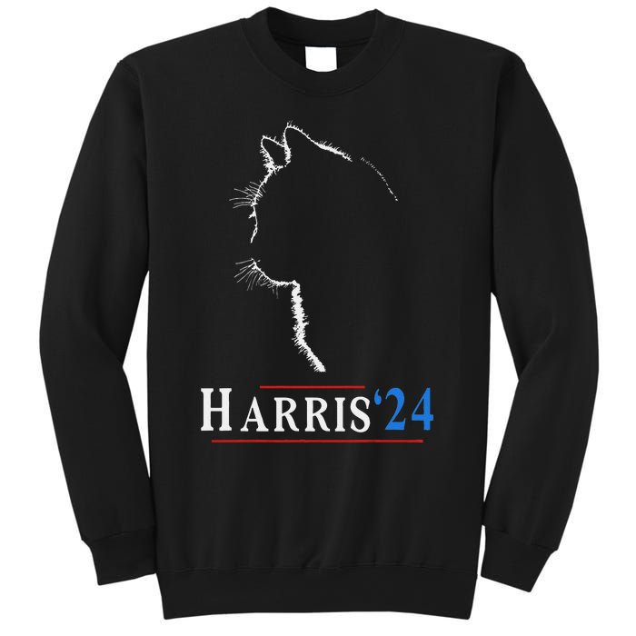 Childless Cat Lady Ladies For Kamala Harris Voting Kamala Sweatshirt