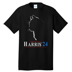 Childless Cat Lady Ladies For Kamala Harris Voting Kamala Tall T-Shirt