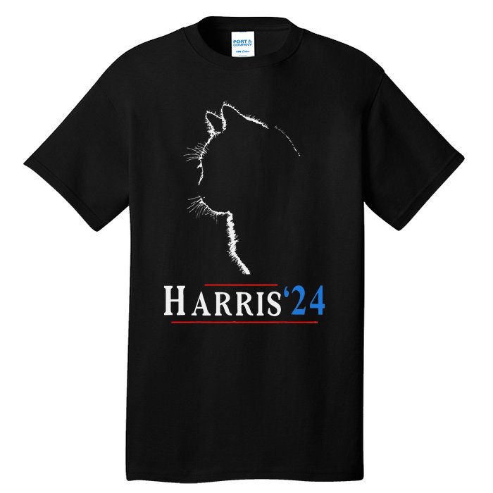 Childless Cat Lady Ladies For Kamala Harris Voting Kamala Tall T-Shirt