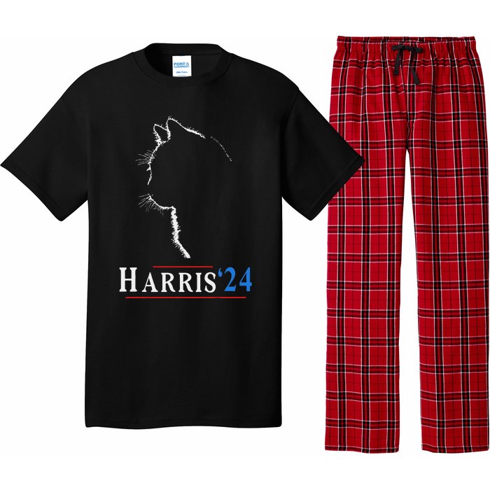 Childless Cat Lady Ladies For Kamala Harris Voting Kamala Pajama Set