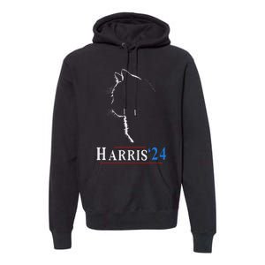 Childless Cat Lady Ladies For Kamala Harris Voting Kamala Premium Hoodie