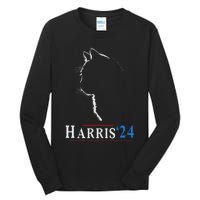 Childless Cat Lady Ladies For Kamala Harris Voting Kamala Tall Long Sleeve T-Shirt