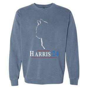 Childless Cat Lady Ladies For Kamala Harris Voting Kamala Garment-Dyed Sweatshirt