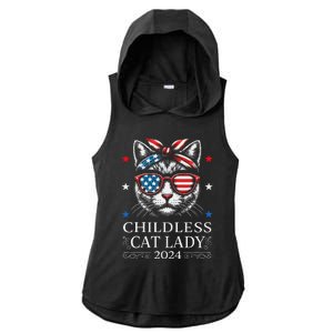 Childless Cat Lady Ladies For Kamala Harris Voting Kamala Ladies PosiCharge Tri-Blend Wicking Draft Hoodie Tank