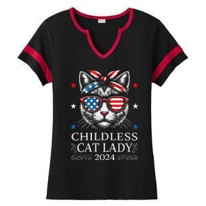 Childless Cat Lady Ladies For Kamala Harris Voting Kamala Ladies Halftime Notch Neck Tee