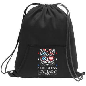 Childless Cat Lady Ladies For Kamala Harris Voting Kamala Sweatshirt Cinch Pack Bag