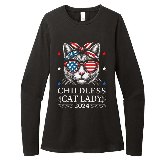 Childless Cat Lady Ladies For Kamala Harris Voting Kamala Womens CVC Long Sleeve Shirt