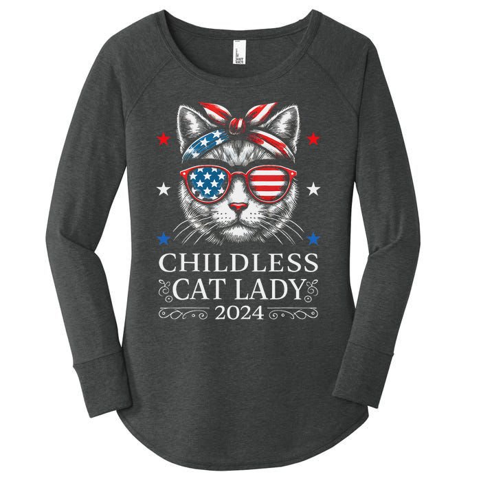 Childless Cat Lady Ladies For Kamala Harris Voting Kamala Women's Perfect Tri Tunic Long Sleeve Shirt