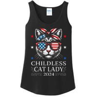 Childless Cat Lady Ladies For Kamala Harris Voting Kamala Ladies Essential Tank