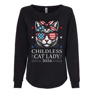 Childless Cat Lady Ladies For Kamala Harris Voting Kamala Womens California Wash Sweatshirt