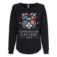 Childless Cat Lady Ladies For Kamala Harris Voting Kamala Womens California Wash Sweatshirt