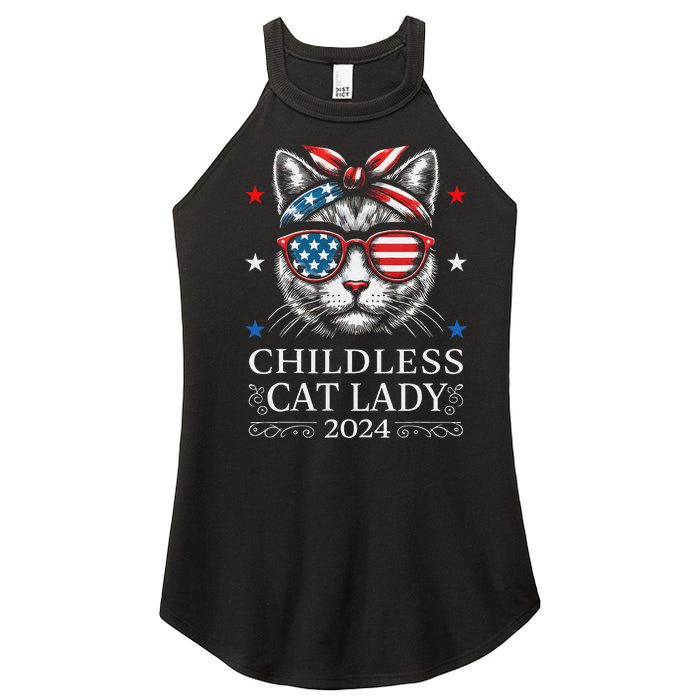 Childless Cat Lady Ladies For Kamala Harris Voting Kamala Women's Perfect Tri Rocker Tank