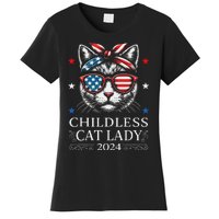 Childless Cat Lady Ladies For Kamala Harris Voting Kamala Women's T-Shirt