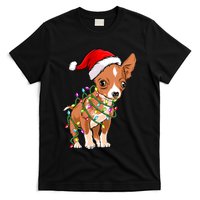 Chihuahua Christmas Lights Gift Funny Xmas Dog Lover T-Shirt