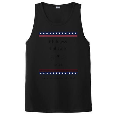 Childless Cat Lady Political Whiskers Kamila Harris PosiCharge Competitor Tank