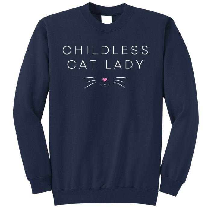 Childless Cat Lady Cute Voting Election 2024 Cat Lovers Kamala Harris 2024 Tall Sweatshirt