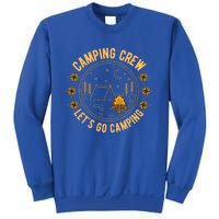 Camping Crew Let's Go Camping Vintage Camper Road Trip Gift Sweatshirt