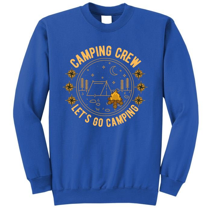 Camping Crew Let's Go Camping Vintage Camper Road Trip Gift Sweatshirt