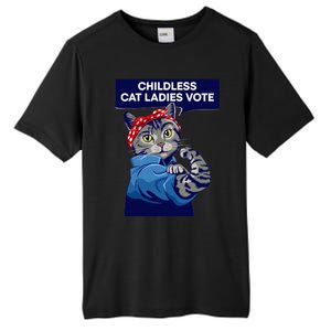 Childless Cat Ladies Vote Kamala Harris 2024 For President Kamala Harris 2024 Tall Fusion ChromaSoft Performance T-Shirt