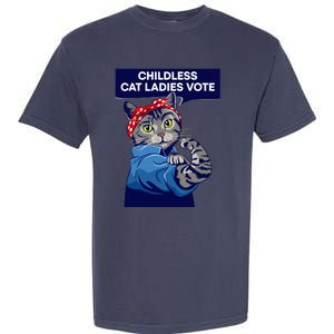 Childless Cat Ladies Vote Kamala Harris 2024 For President Kamala Harris 2024 Garment-Dyed Heavyweight T-Shirt