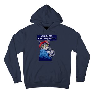 Childless Cat Ladies Vote Kamala Harris 2024 For President Kamala Harris 2024 Hoodie