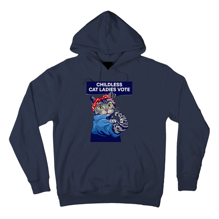 Childless Cat Ladies Vote Kamala Harris 2024 For President Kamala Harris 2024 Hoodie