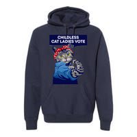 Childless Cat Ladies Vote Kamala Harris 2024 For President Kamala Harris 2024 Premium Hoodie