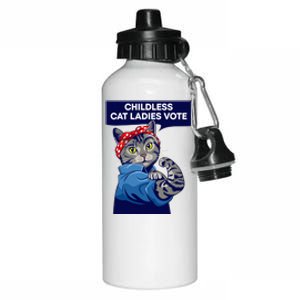 Childless Cat Ladies Vote Kamala Harris 2024 For President Kamala Harris 2024 Aluminum Water Bottle