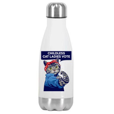 Childless Cat Ladies Vote Kamala Harris 2024 For President Kamala Harris 2024 Stainless Steel Insulated Water Bottle