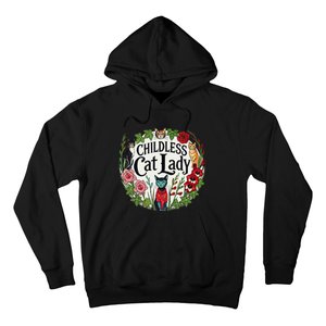 Childless Cat Lady Illustration Hoodie