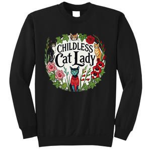 Childless Cat Lady Illustration Sweatshirt