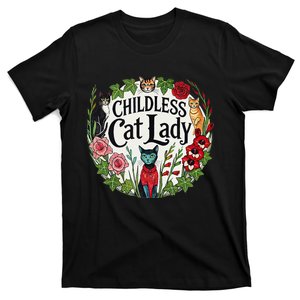 Childless Cat Lady Illustration T-Shirt