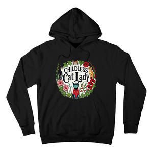 Childless Cat Lady Illustration Tall Hoodie