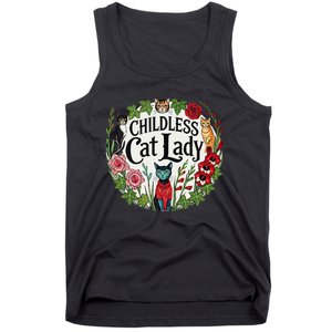 Childless Cat Lady Illustration Tank Top