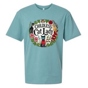 Childless Cat Lady Illustration Sueded Cloud Jersey T-Shirt