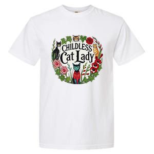 Childless Cat Lady Illustration Garment-Dyed Heavyweight T-Shirt