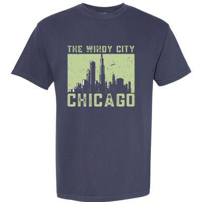 Chicago City Lover The Windy City Chicago Garment-Dyed Heavyweight T-Shirt