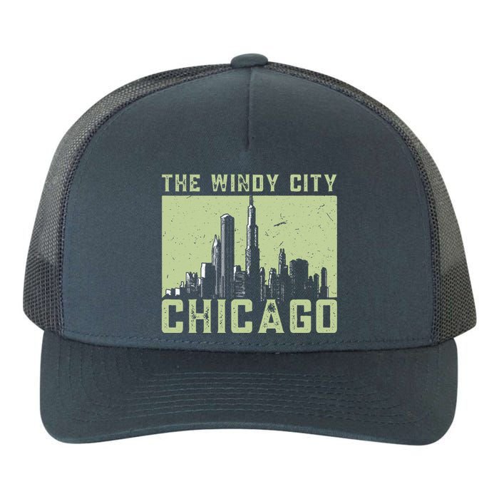 Chicago City Lover The Windy City Chicago Yupoong Adult 5-Panel Trucker Hat