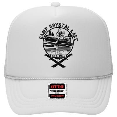 Camp Crystal Lake High Crown Mesh Back Trucker Hat