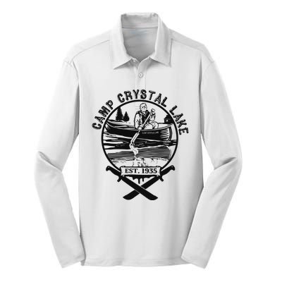 Camp Crystal Lake Silk Touch Performance Long Sleeve Polo