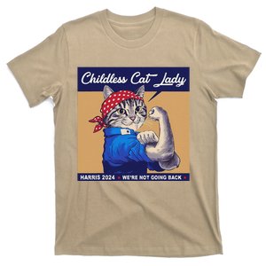 Childless Cat Lady WeRe Not Going Back Kamala Harris 2024 T-Shirt