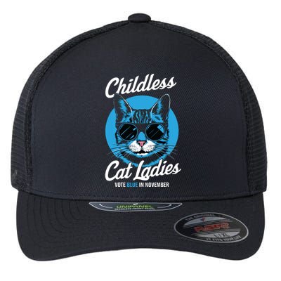 Childless Cat Lady Flexfit Unipanel Trucker Cap