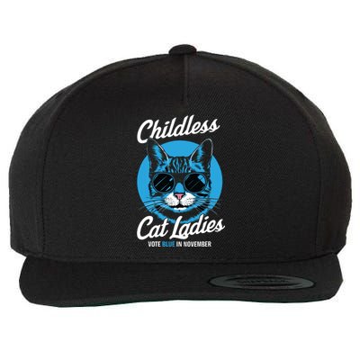 Childless Cat Lady Wool Snapback Cap