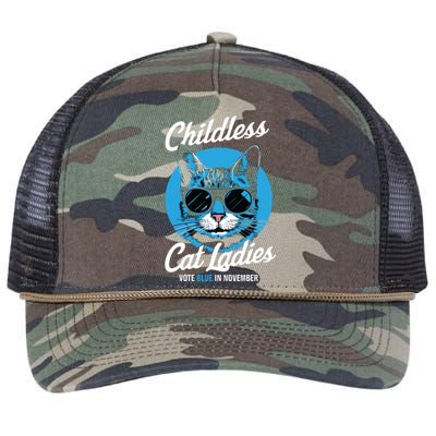 Childless Cat Lady Retro Rope Trucker Hat Cap