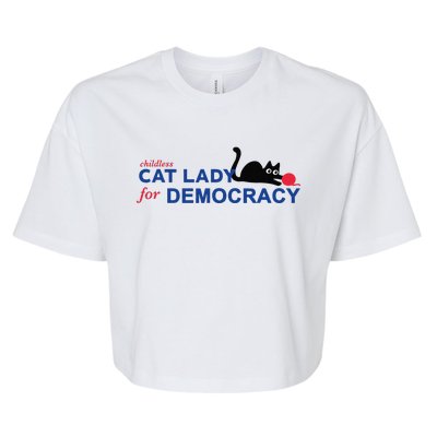 Childless Cat Lady Voting Election 2024 Usa Bella+Canvas Jersey Crop Tee