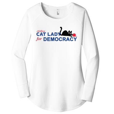 Childless Cat Lady Voting Election 2024 Usa Women's Perfect Tri Tunic Long Sleeve Shirt